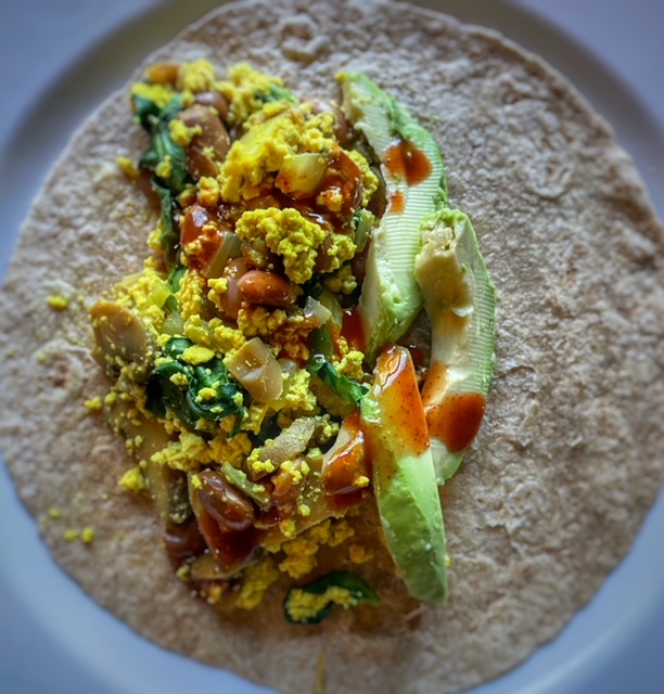 Scrambled Tofu with Veggies and Beans