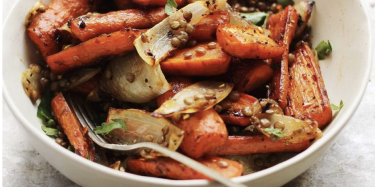 Sweet and Spicy Carrot Lentil Salad