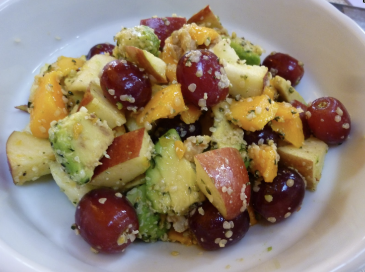 Fruit Salad with Avocado, Seeds and Nuts