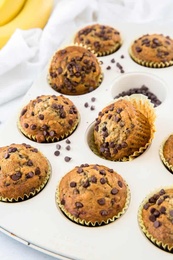 chocolate-chip-banana-muffins