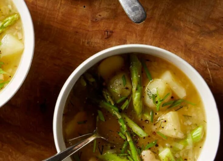 Potato, Asparagus Butter Bean Soup