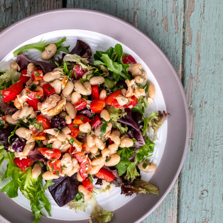 salmon and white bean salad