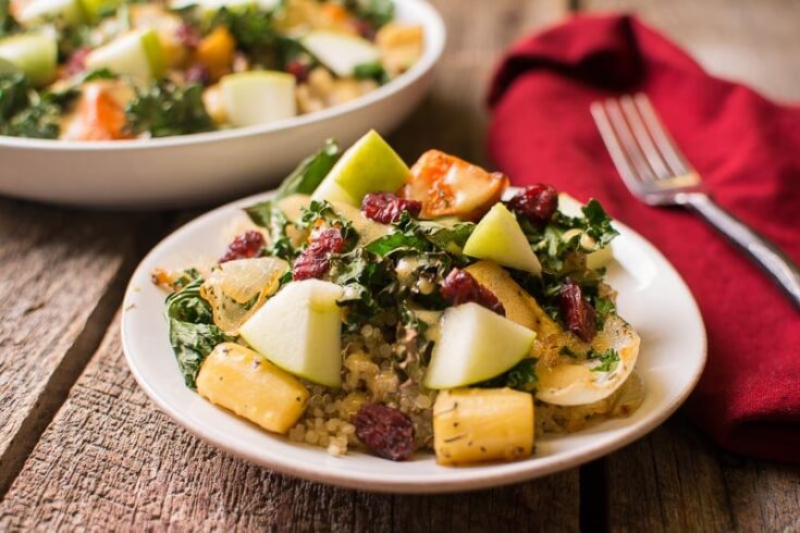 Golden Milk Quinoa with Maple-Roasted Vegetables