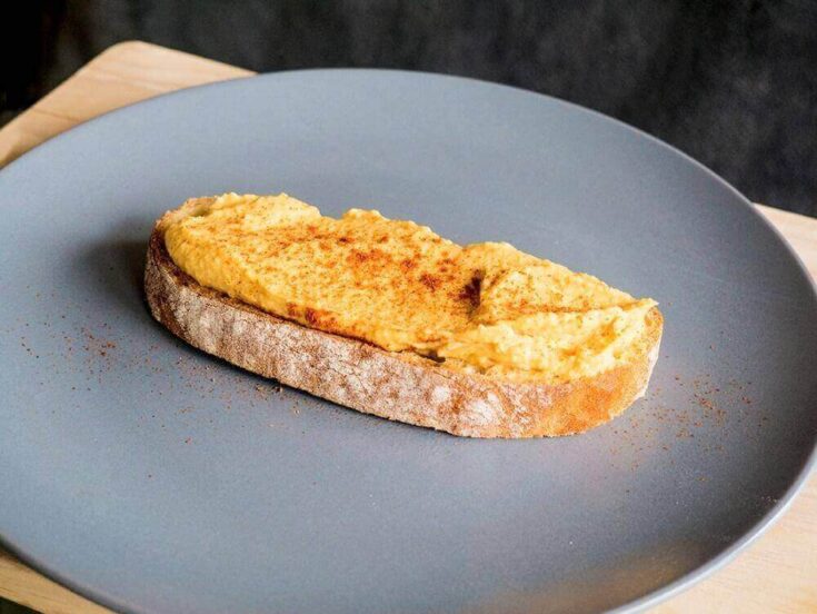 Sweet Potato Toast with Ginger-Sesame Bean Dip