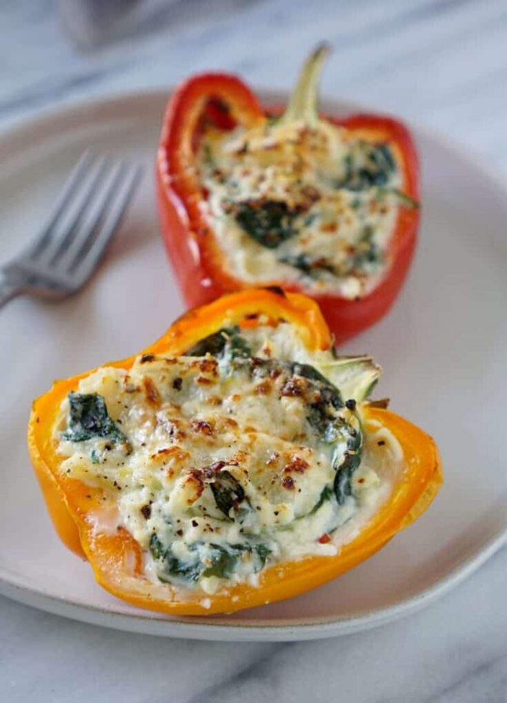 Spinach Ricotta Stuffed Peppers